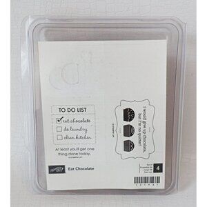 4 Vintage Rubber Stamps Eat Chocolate Stampin Up